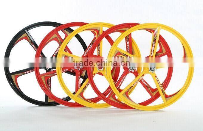 24 inch lightest strongest magnesium alloy bike wheel /fixed gear type hub bike wheel
