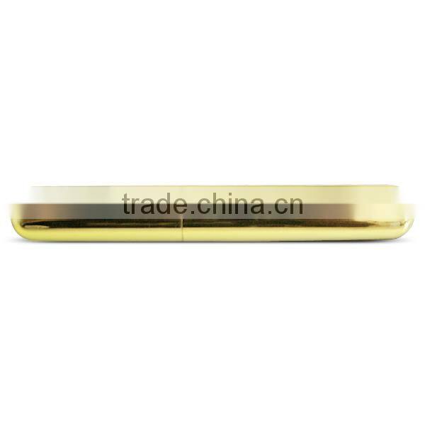 Custom Logo Gold Plated Cigar Tube, Exquisite Metal Cigar Tube