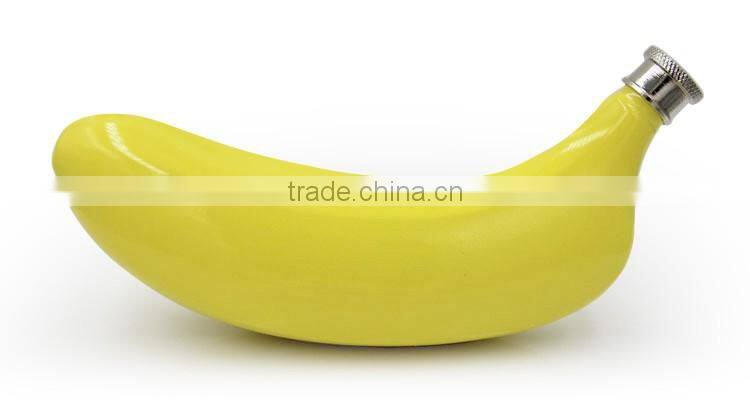 Bananas stainless steel hip flask, 5 OZ stainless steel flagon banana hip flask