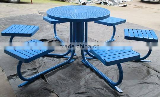 Outdoor camping metal unfolding picnic table