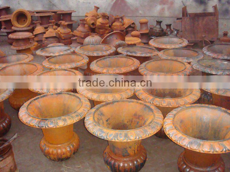 garden cast iron antique brass urn