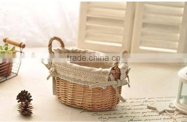 Rural wicker storage basket