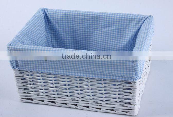 2013 HOT!!! naturel wicker basket with wood handlers