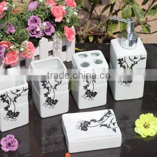 ceramic porcelain bathroom accessories set,ceramic bathroom set,ceramic bathroom accessory,ceramic bath set