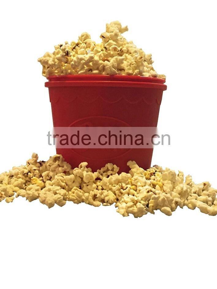 silicone popcorn container DIY Silicone Microwave Popcorn Maker Bucket