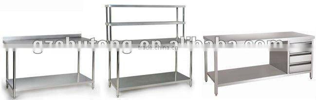 stainless steel kitchen working table.