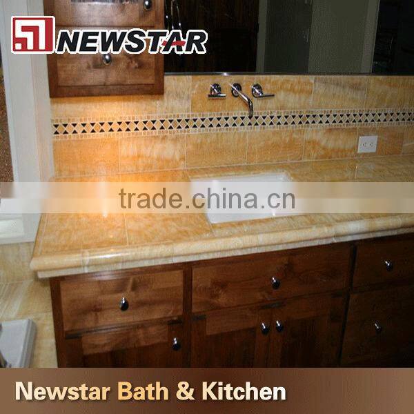 yellow onyx bathroom tile&vanity top