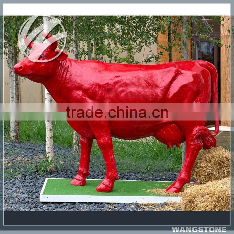 Outdoor large bronze bull sculpture