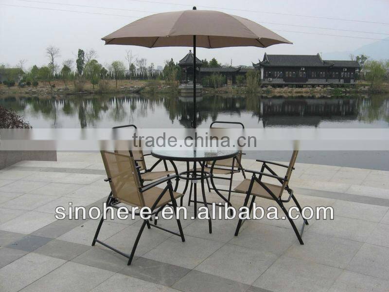 New Design Metal Garden Furniture Set With Umbrella ER0715