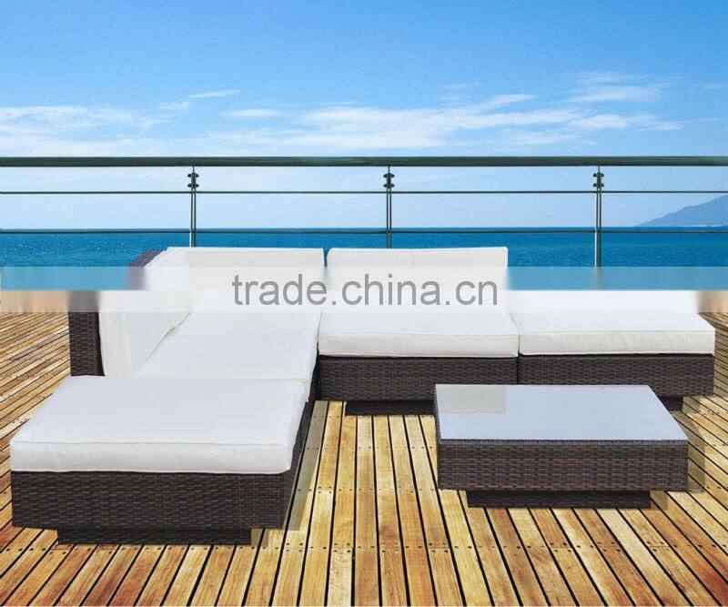 Outdoor Garden Furniture cheap wicker Coffee Table and Sofa set