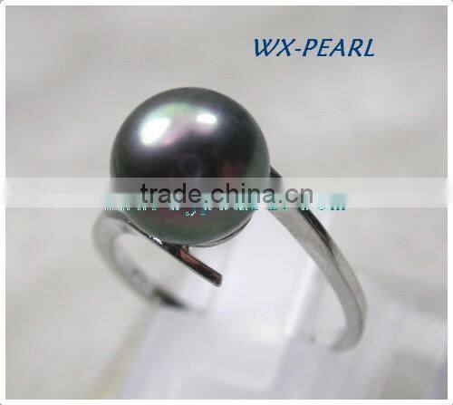 925 silver original tahitian pearl ring