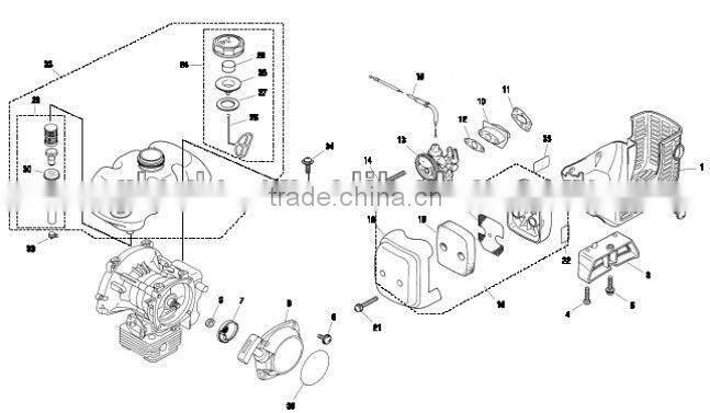 BK4302/3402 petrol grass cutting machine parts trimmer head blade