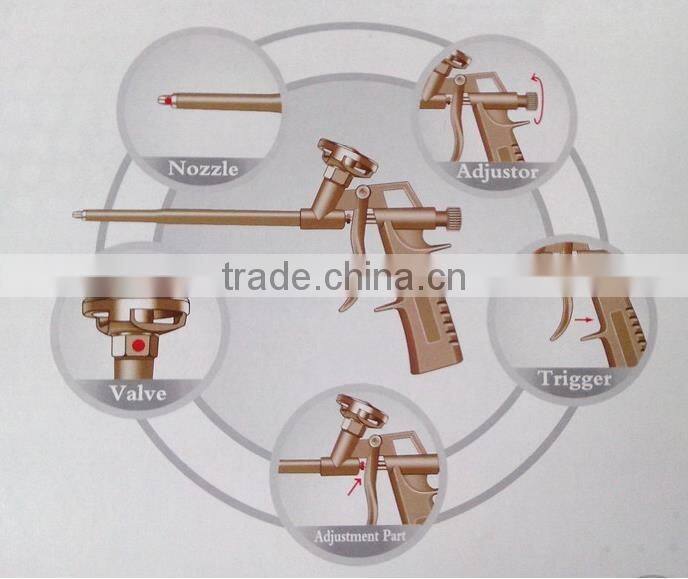 Foaming gun PU EXPANDING FOAM GUN CAULKING GUN metal body
