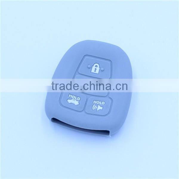 high quality 4 buttons silicone rubber car key shells for toyota