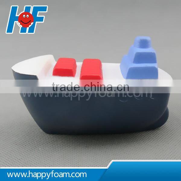 pu promotional cheap gifts boat stress toy