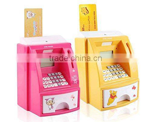 2015 Hot Sale Mini Children Plastic Voice ATM saving Bank toys from ICTI Dongguan Manufacturer