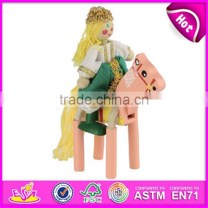 2016 wholesale cheap funny wooden baby puppet toy W06D026