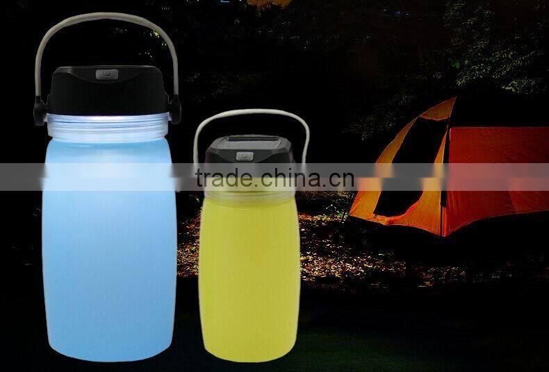 2016New outdoor travel portable folding cup multi-function folding magic cup kettle silicone folding water bottle