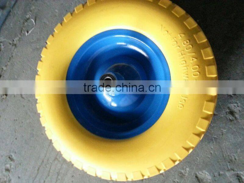 4.00-8 top sales high quality popular rubber coated wheel