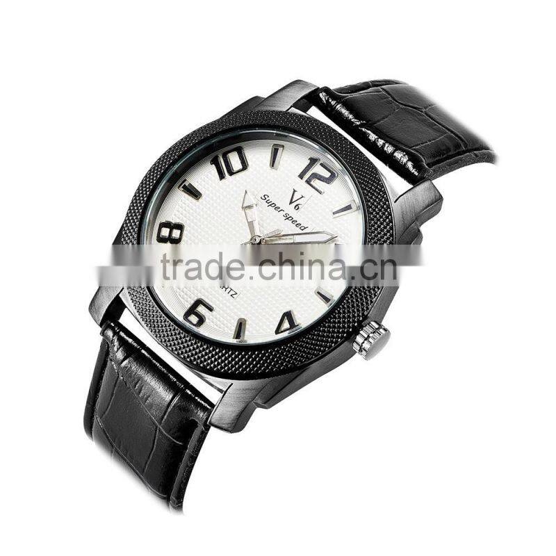 classic Style simple Face contracted Watch Creative Quartz Leather men's business wristwatch