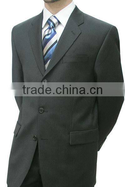 Pinstripes 3 button single breast three button classic businessmen blazers