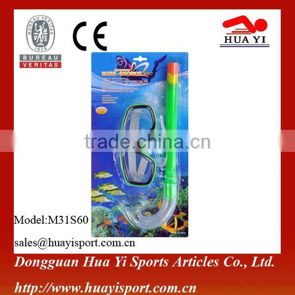 Branding logo oem scuba underwater fit all diving mask and snorkel set