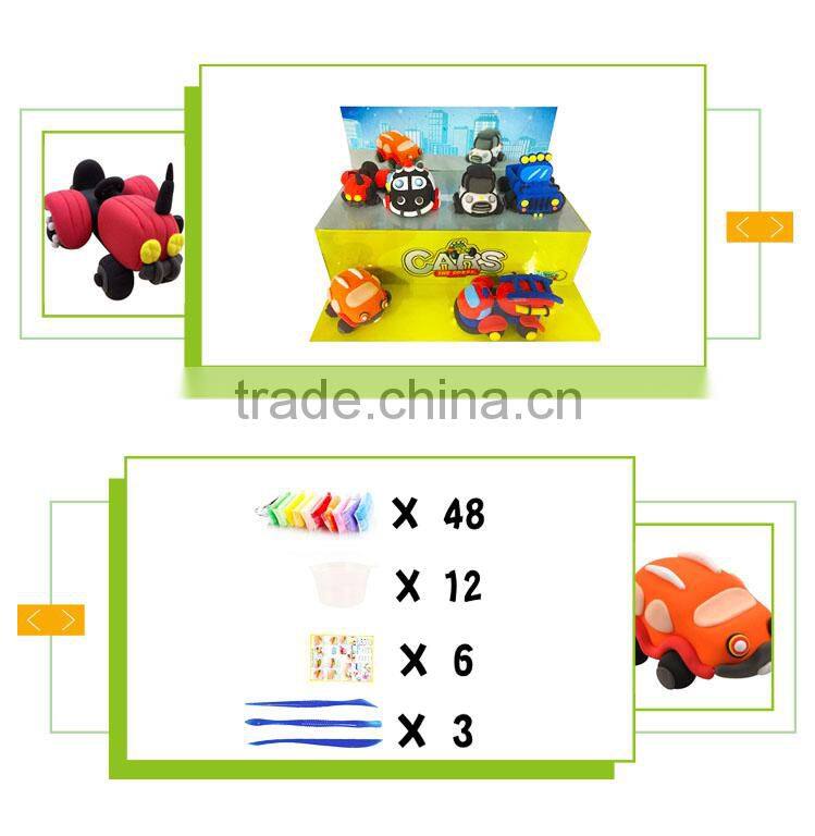 DIY colorful dough clay and clay molds for kids