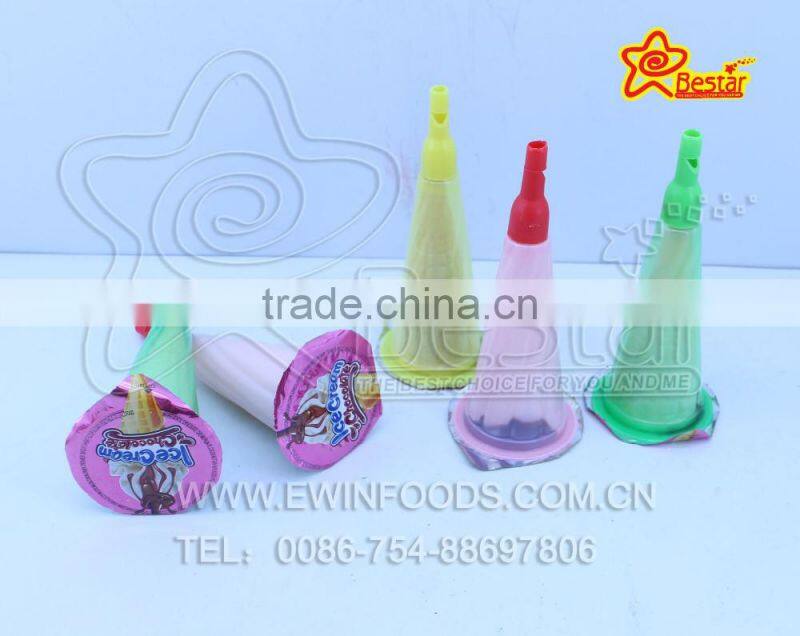 Ice Cream Chocolate Cup with Biscuit Whistle