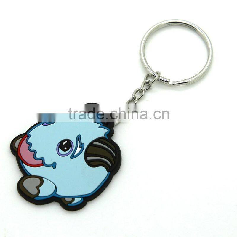 Shenzhen factory cheap wholesale keyring 3d soft pvc keychain