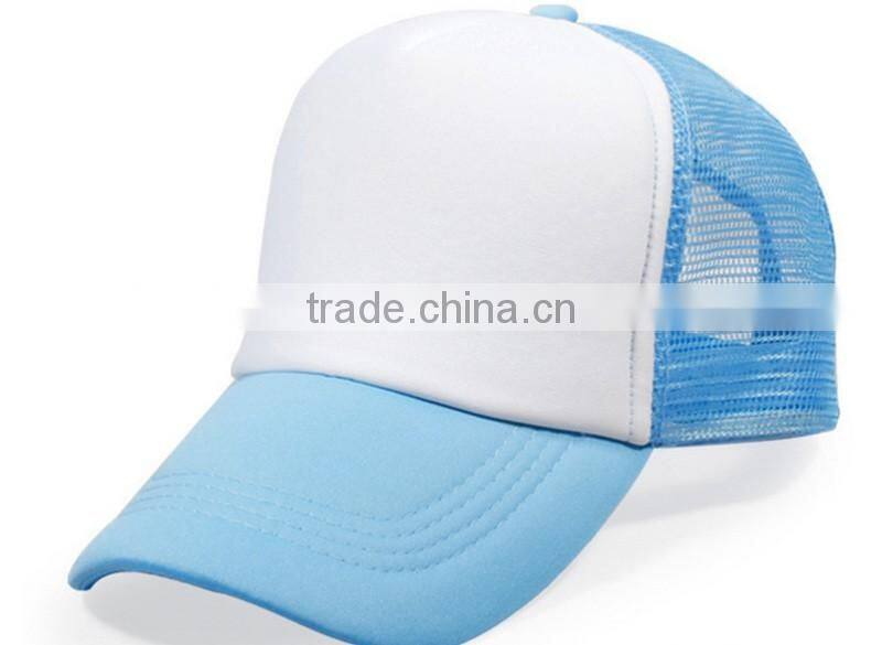 Custom Blank Tucker Hats Mesh Fabric Baseball Cap With Sponge