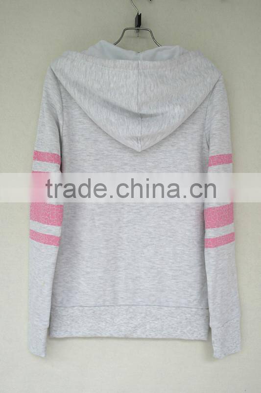 Women's hoody zipper-up jacket,Sport Jacket with hoodies,fleece jacket/sweater,crack print jacket