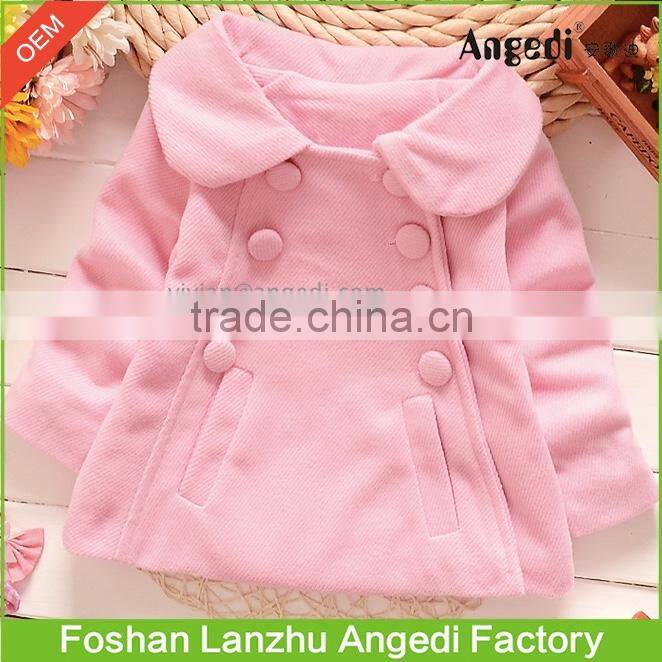 2017 Boutique clothing children's winter coat little girls christmas red overcoat new winter woolen coat