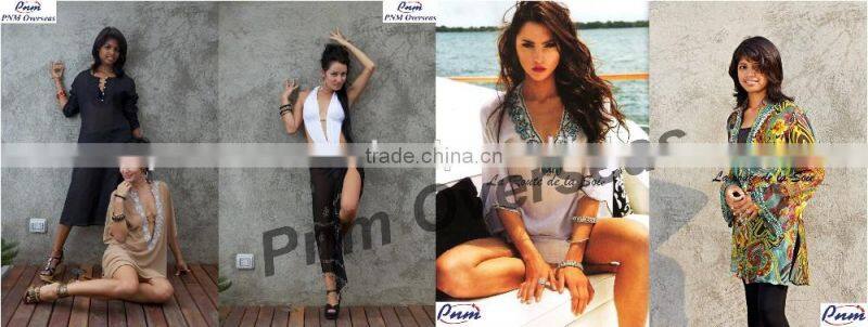 Glass Bead and Zircon Embellished Beach Kaftan.