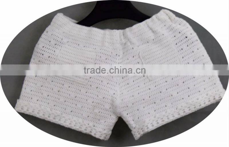 manufacturer made lady's cotton crochet summer beach short casual style