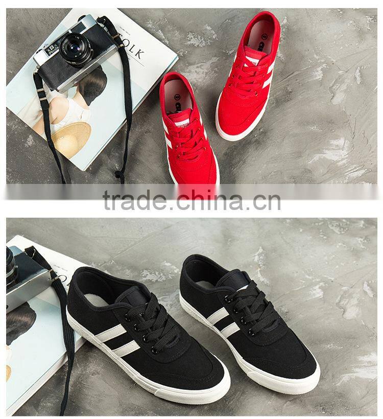 Lace-up fashion woman china wholesale casual canvas sneaker shoes
