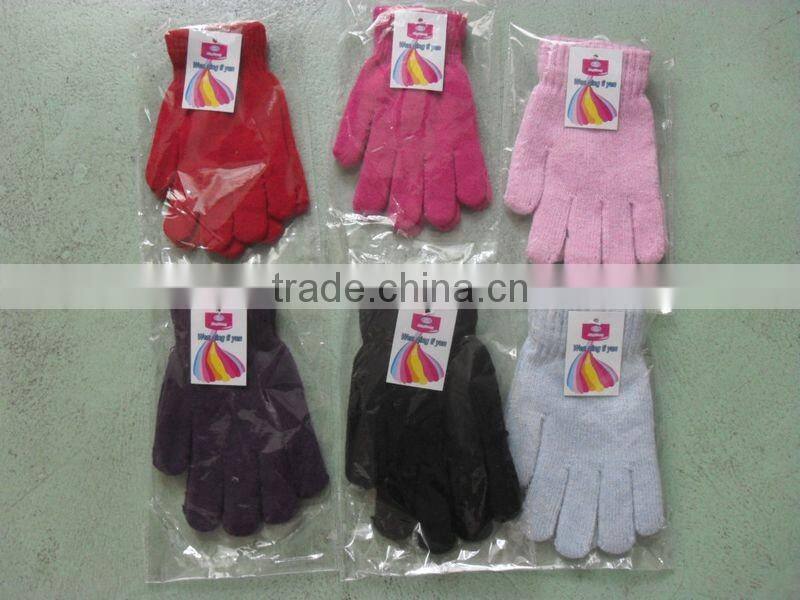 men's solid color winter gloves,woolen hand knitted gloves