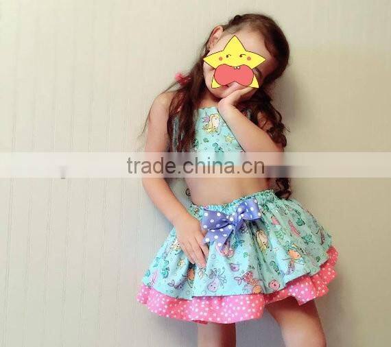 Girls fashion clothing cartoon swimsuit big bow clothing from china