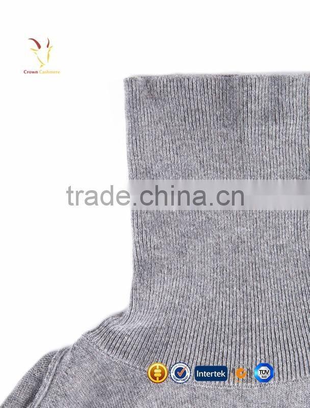 Turtleneck Mens Heavy Wool Knit Plain Pullover Sweater