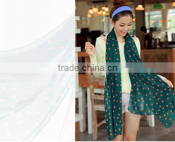 Lady Dots Spot Chiffon Soft Shawl Scarf Neck Wrap Head Scarf Styles 19143
