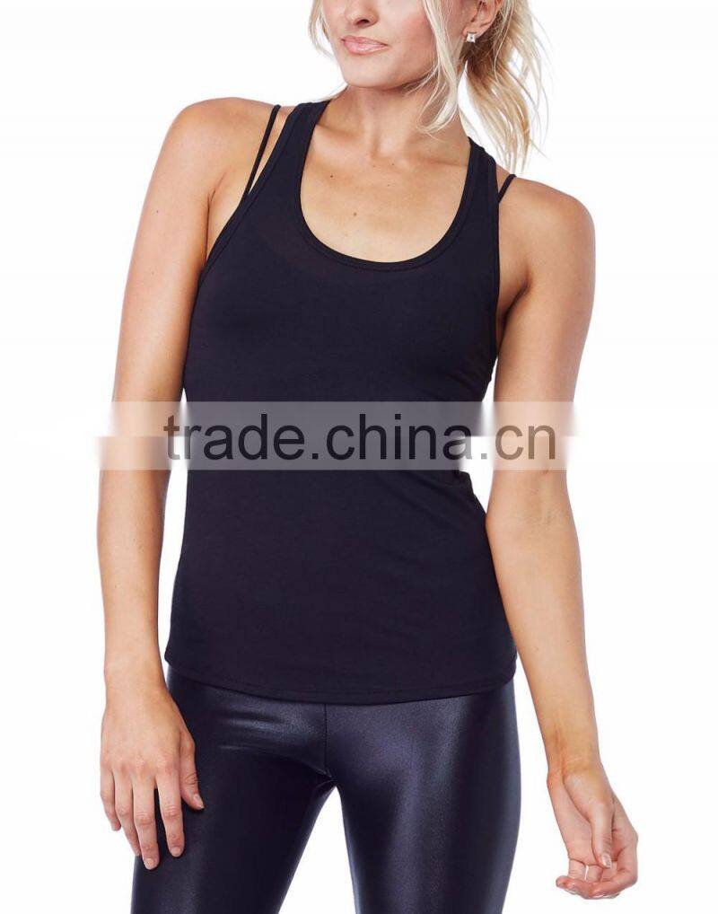 Slim fit casual girls cool summer tops yogo tank top made in China