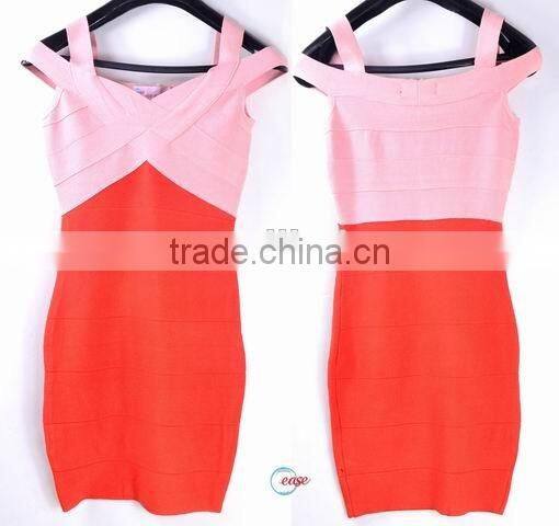lady sexy tight string off shoulder dress