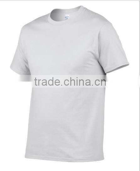2016 Hot Sale Leisure Style Blank White Round Neck Tshirt for Men