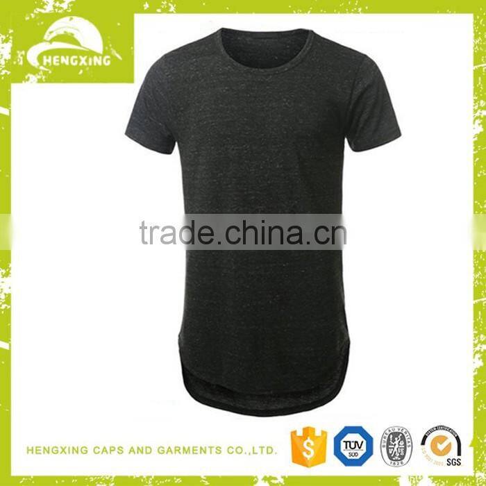 Custom high quality Hip Hop Light weight oversized Longline blank couple T-shirt