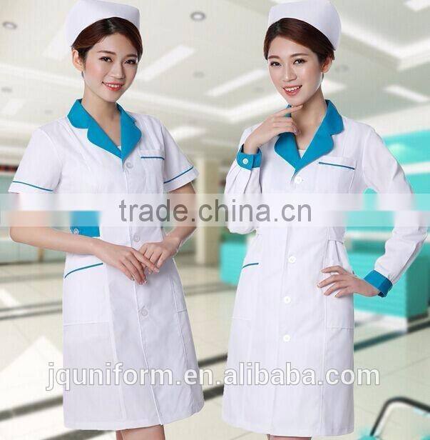 custom cheap short sleeve wholesale white colour Slim-fitting medical uniforms/nurse uniforms