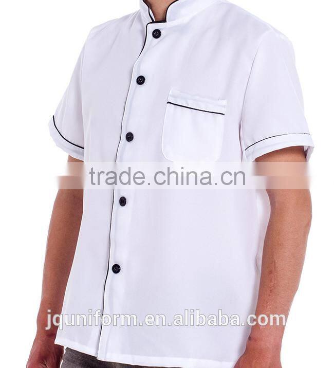 Hotel Staff Uniforms White Long or Short Sleeve Waiter Chef Uniforms