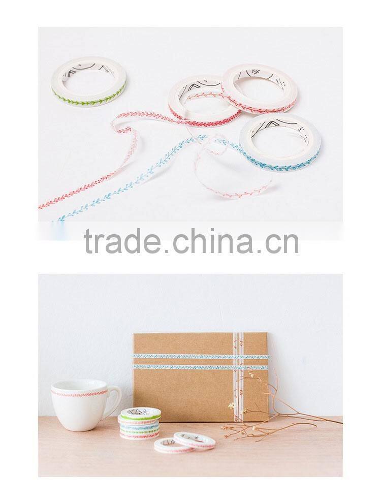 5mm*8m Japan washi tape customizable thin type adhesive paper tape planner accessories