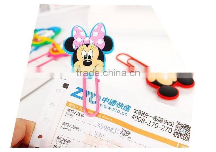Mickey shape paper clip customizable planner PVC clip
