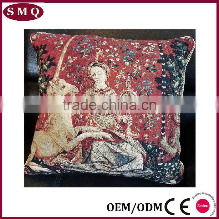 customized design colorful tapestry pillow cover