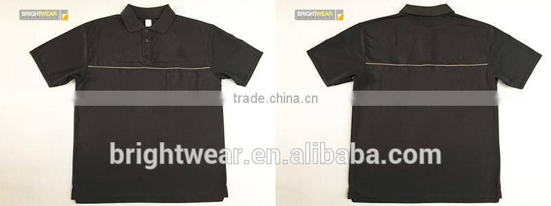 Wholesale 100% polyester plastic buttons micro mesh blank safety polo shirt