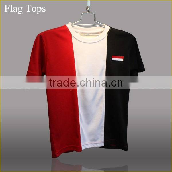 Custom wholesale summer 2016 hot-sale arab strap t shirt Yemen flag printed short sleeves t shirt boys arab flag design